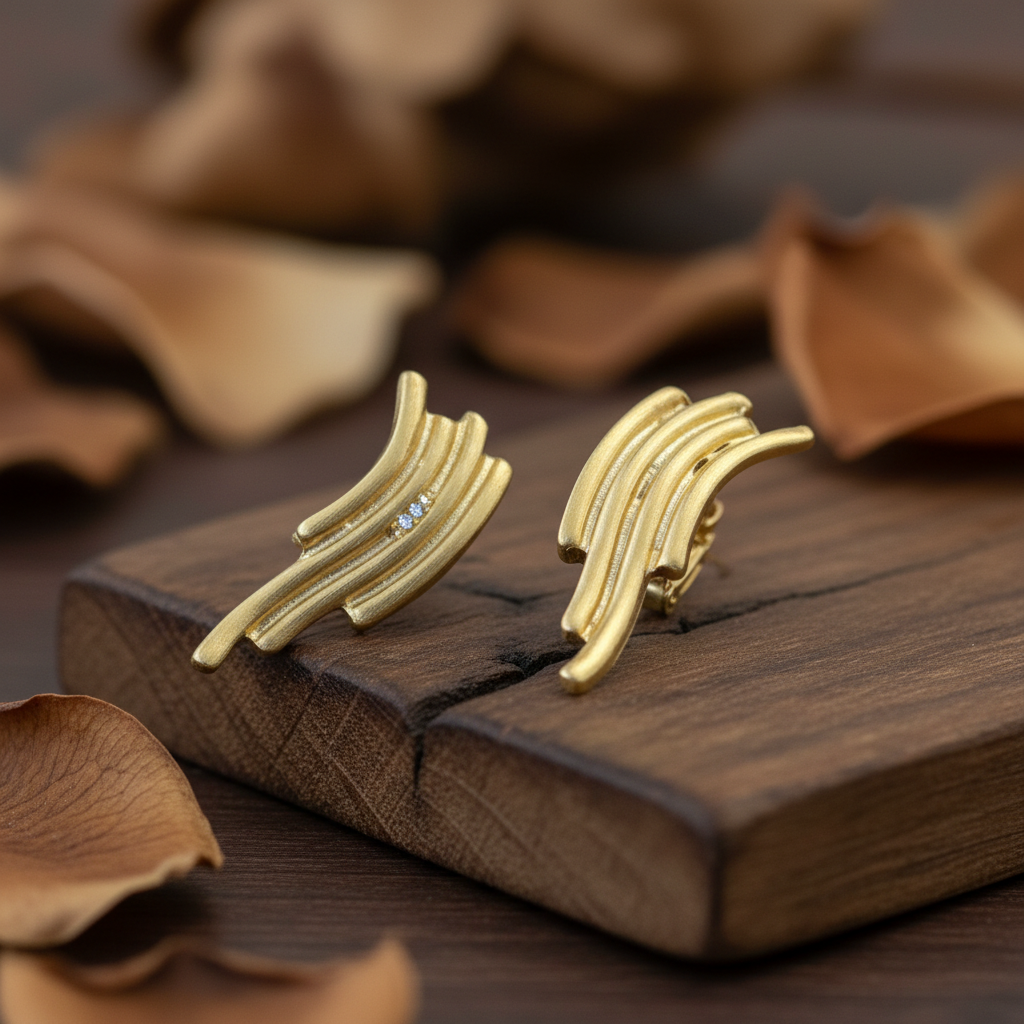 Pendientes Olas Dorados