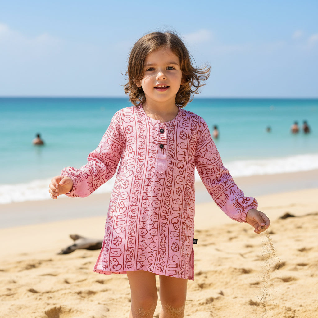 Kurta Rosa de Niños. (Recomendamos pedir una talla más).