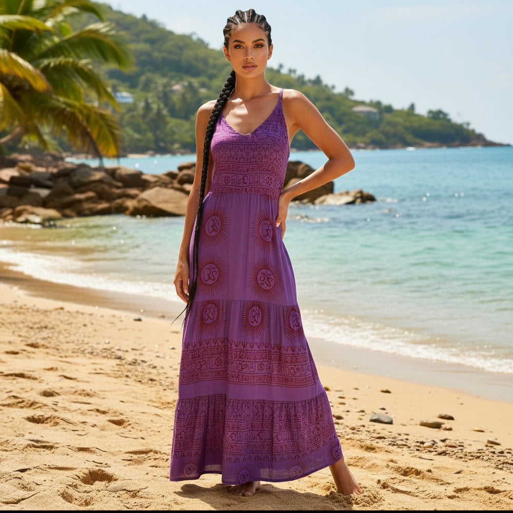 Vestido tirantes Morado