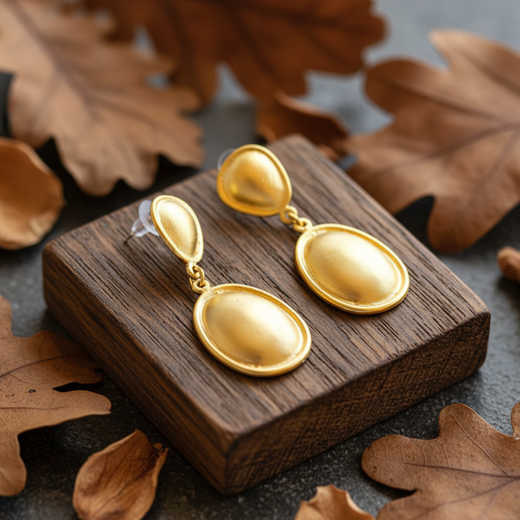 Pendientes Gota Dorados