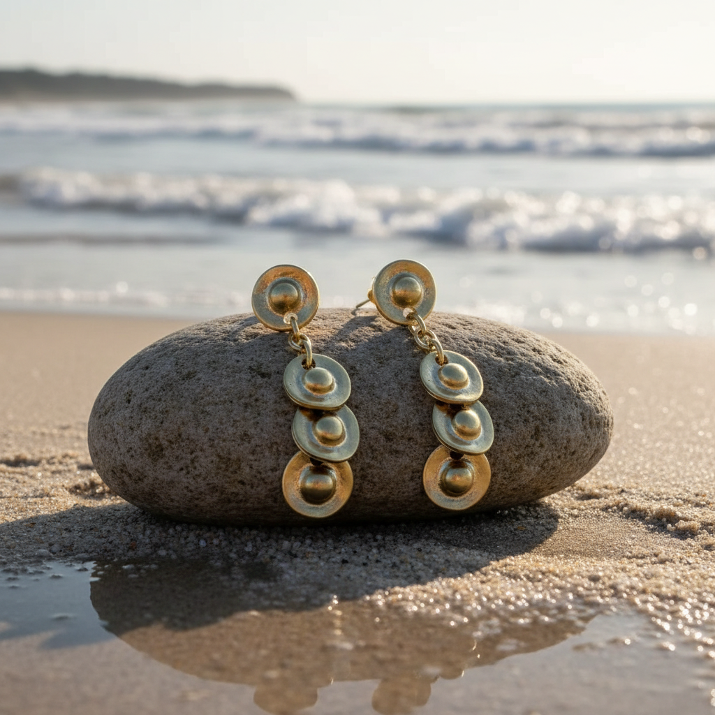 Pendientes Oval Dorados
