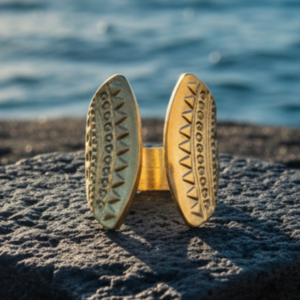 Anillo Bej Dorado