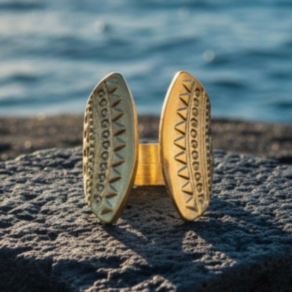 Anillo Bej Dorado