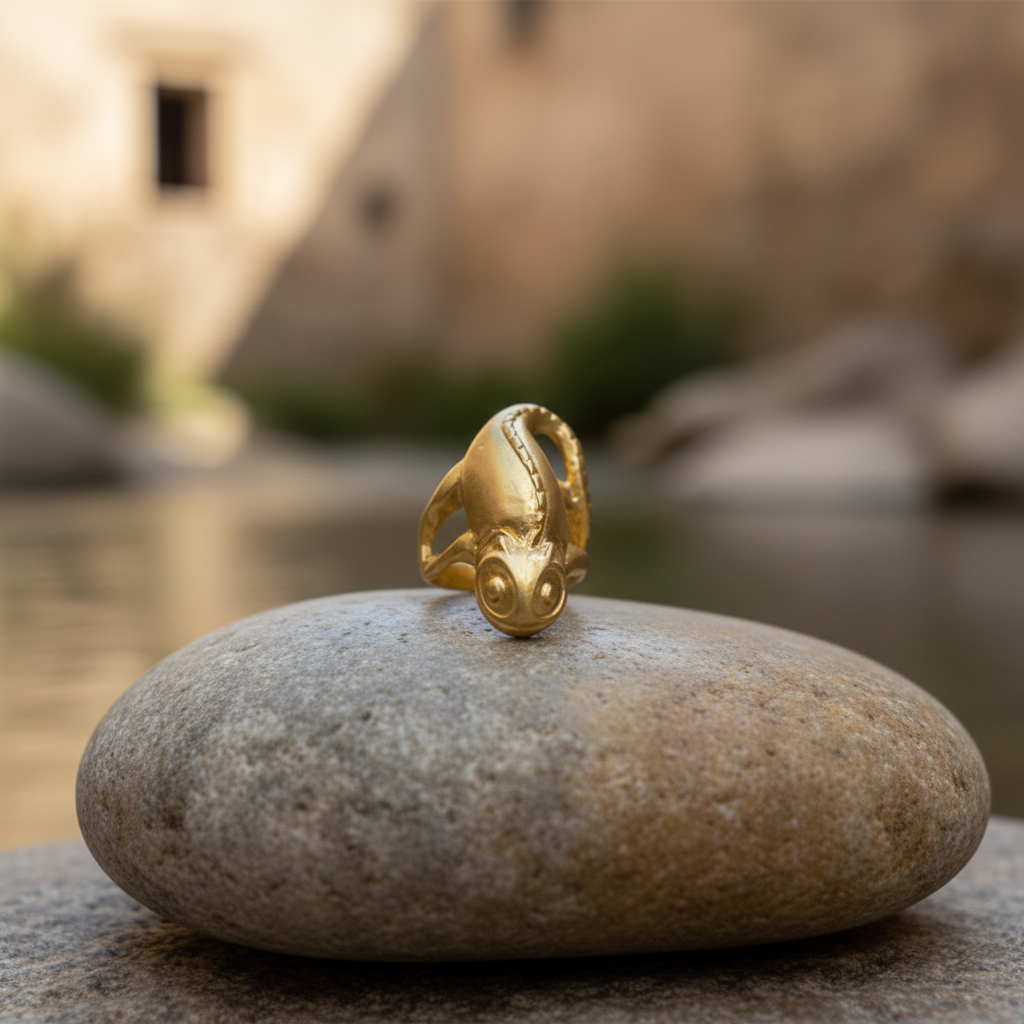 Anillo Camaleón Dorado