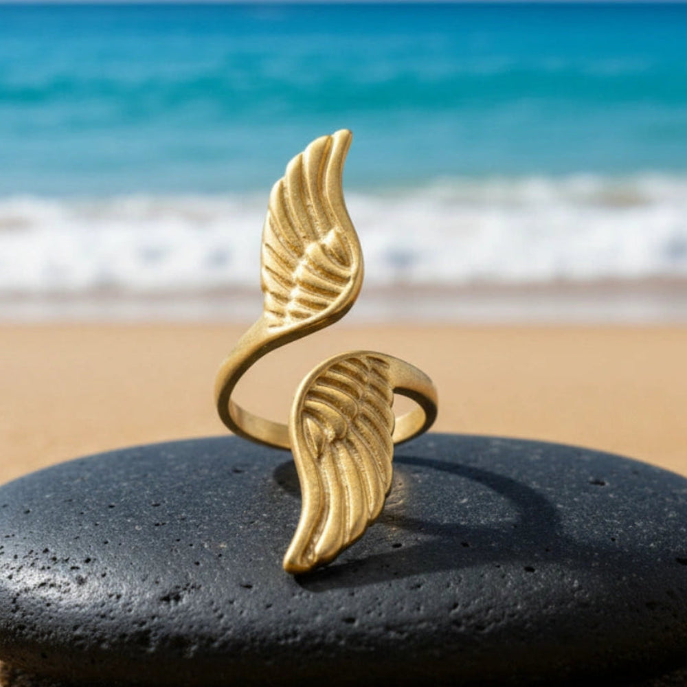 Anillo Dos Alas Dorado