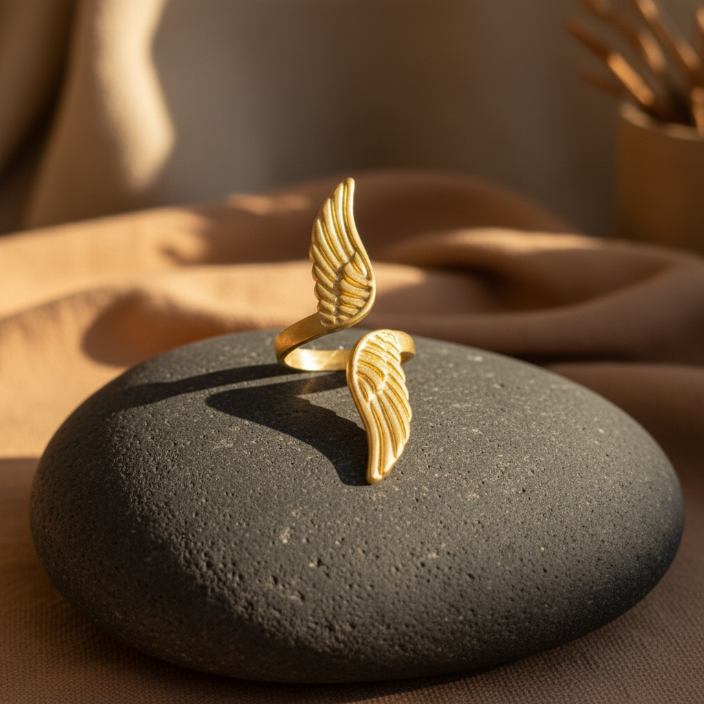 Anillo Dos Alas Dorado