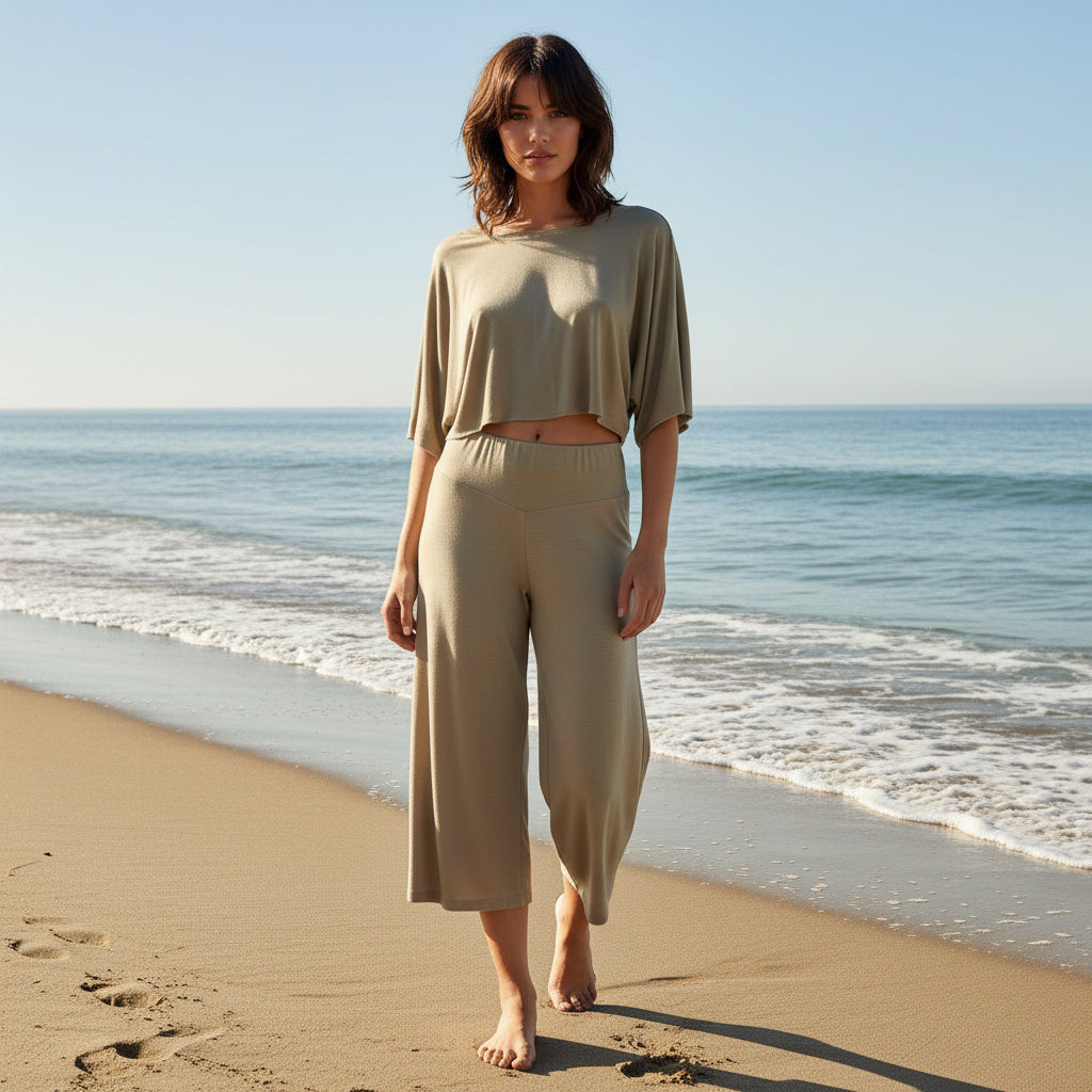 Top Corto Beige