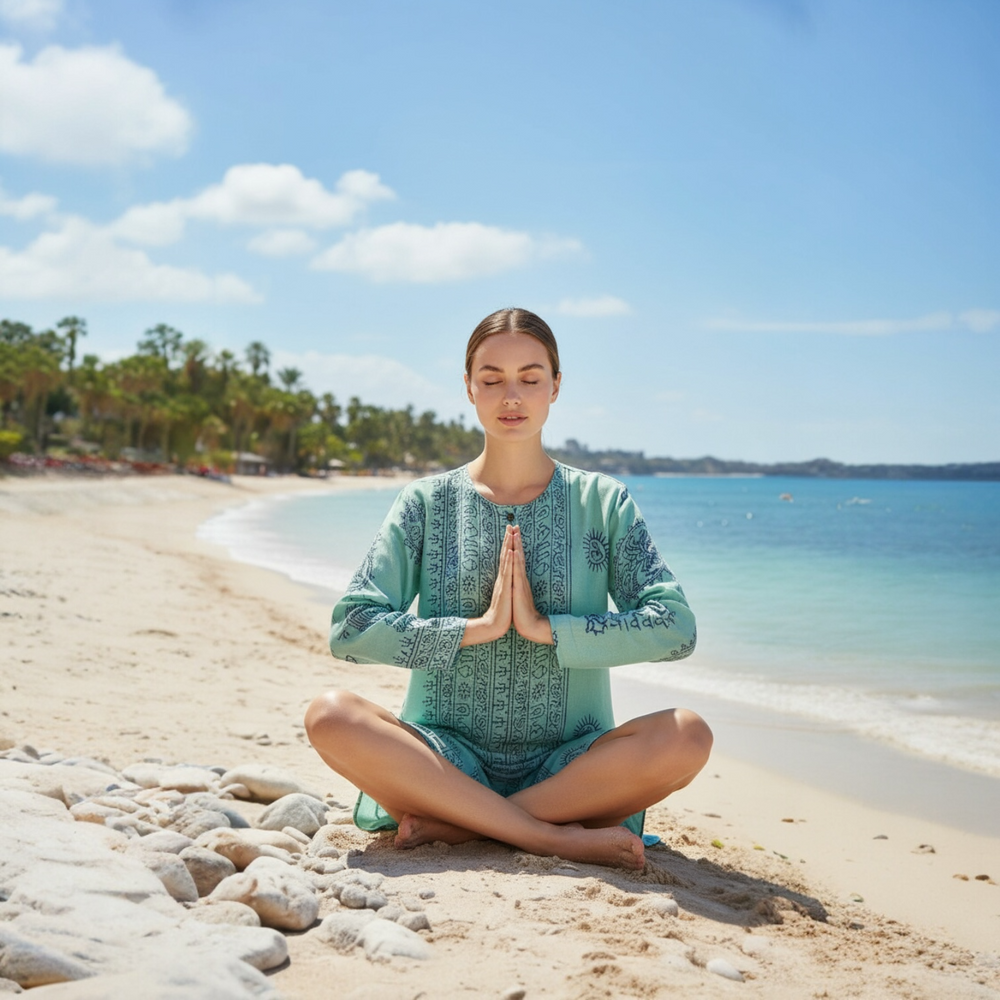 Kurta Clásica Turquesa/denim