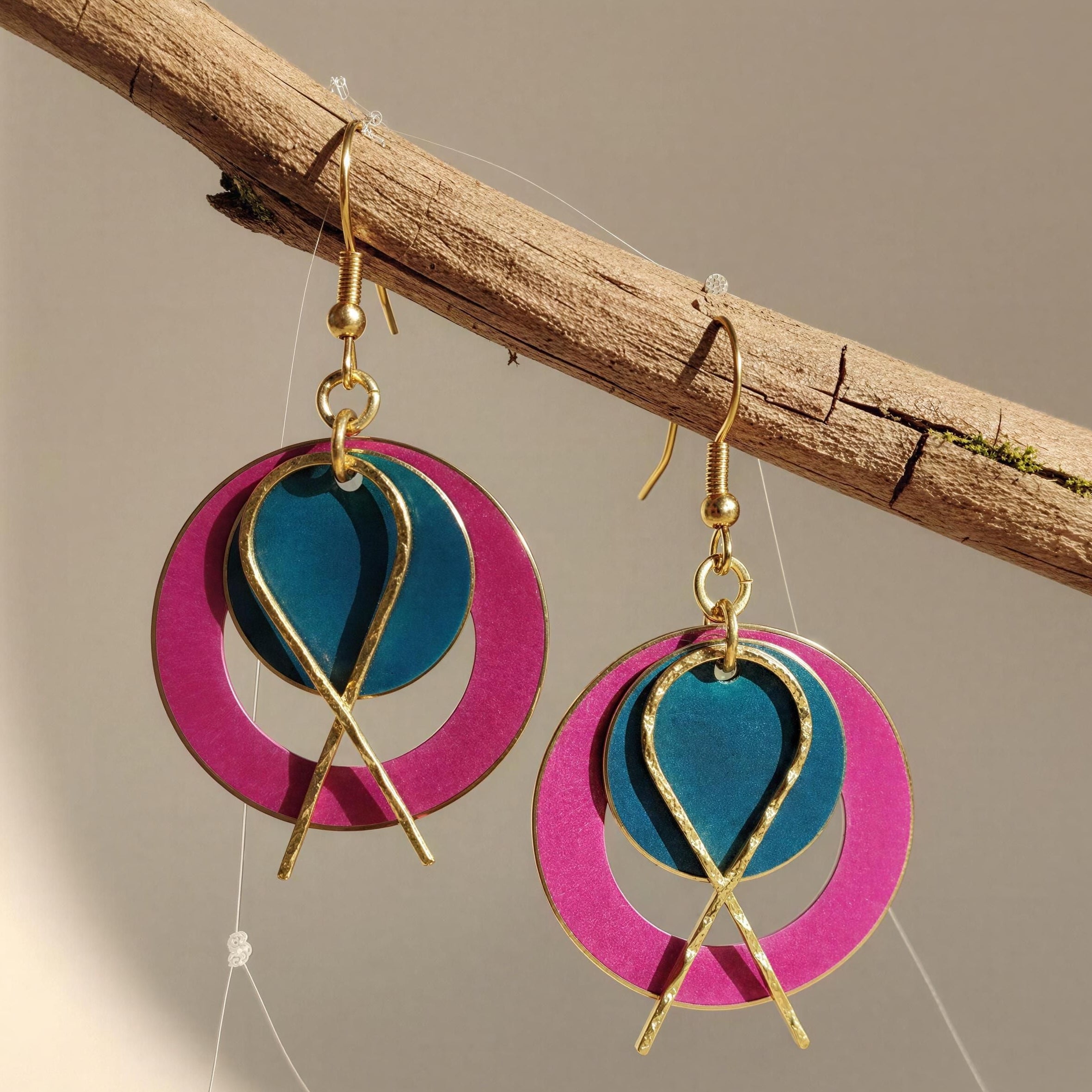 Pendientes Maldivas Fucsia