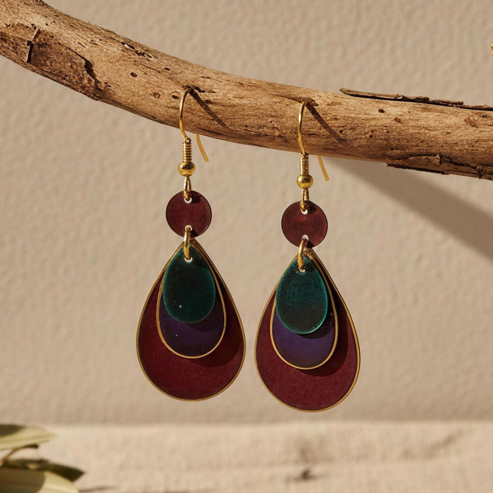 Pendientes Petra Burdeos