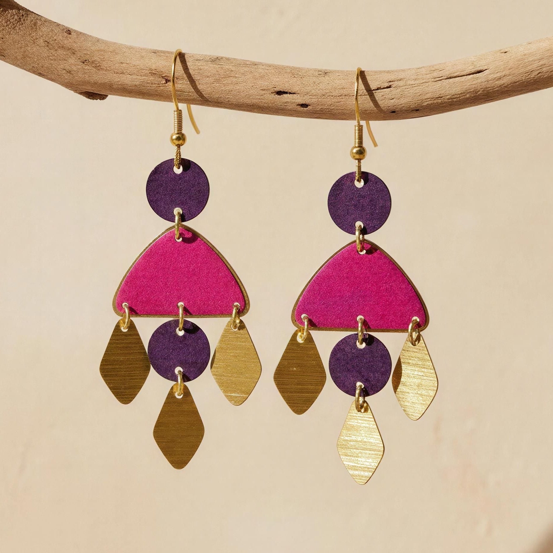 Pendientes Toronto Fucsia
