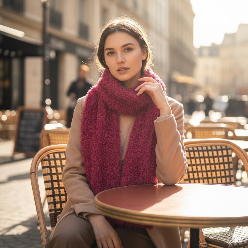 Bufanda Multiposición frambuesa