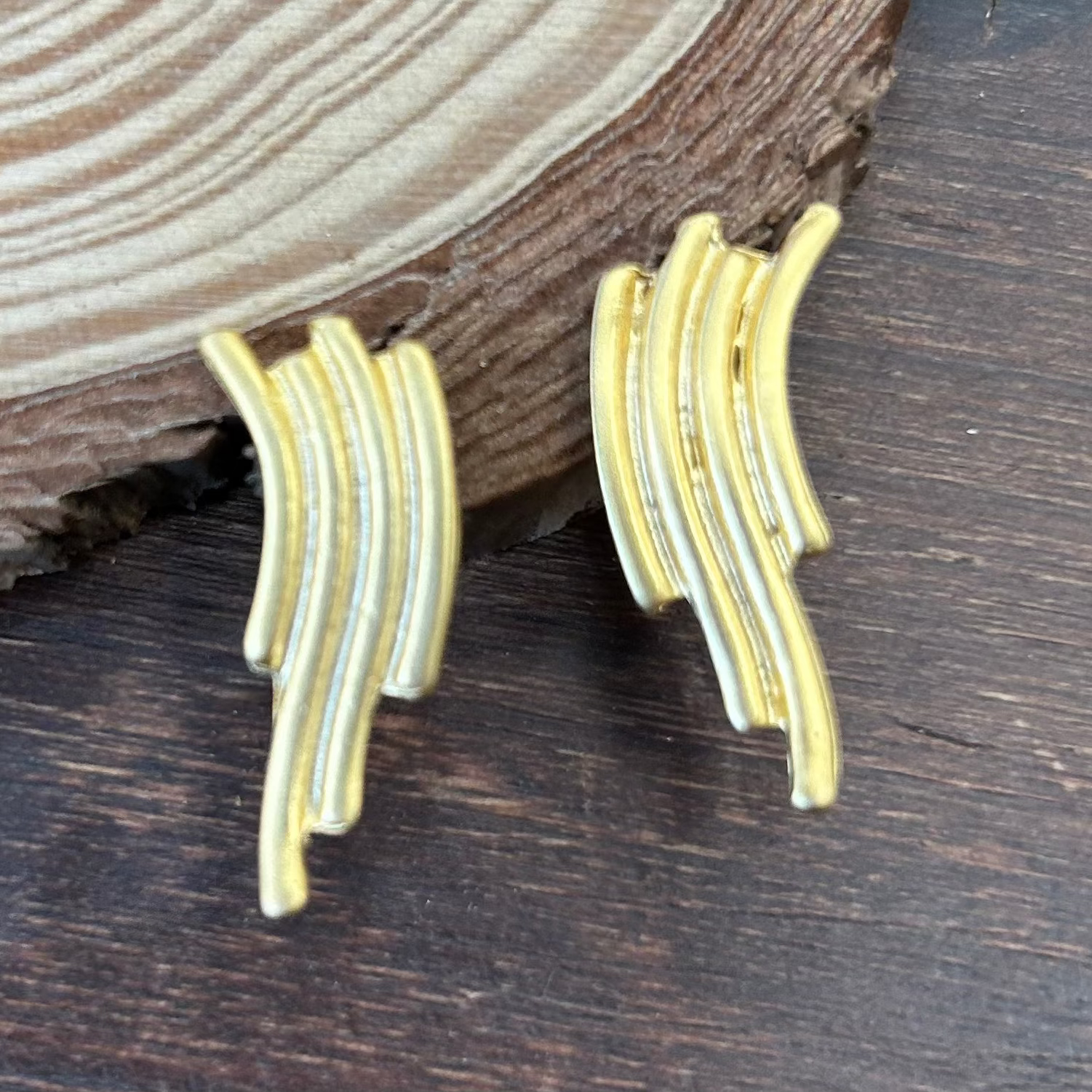 Pendientes Olas Dorados