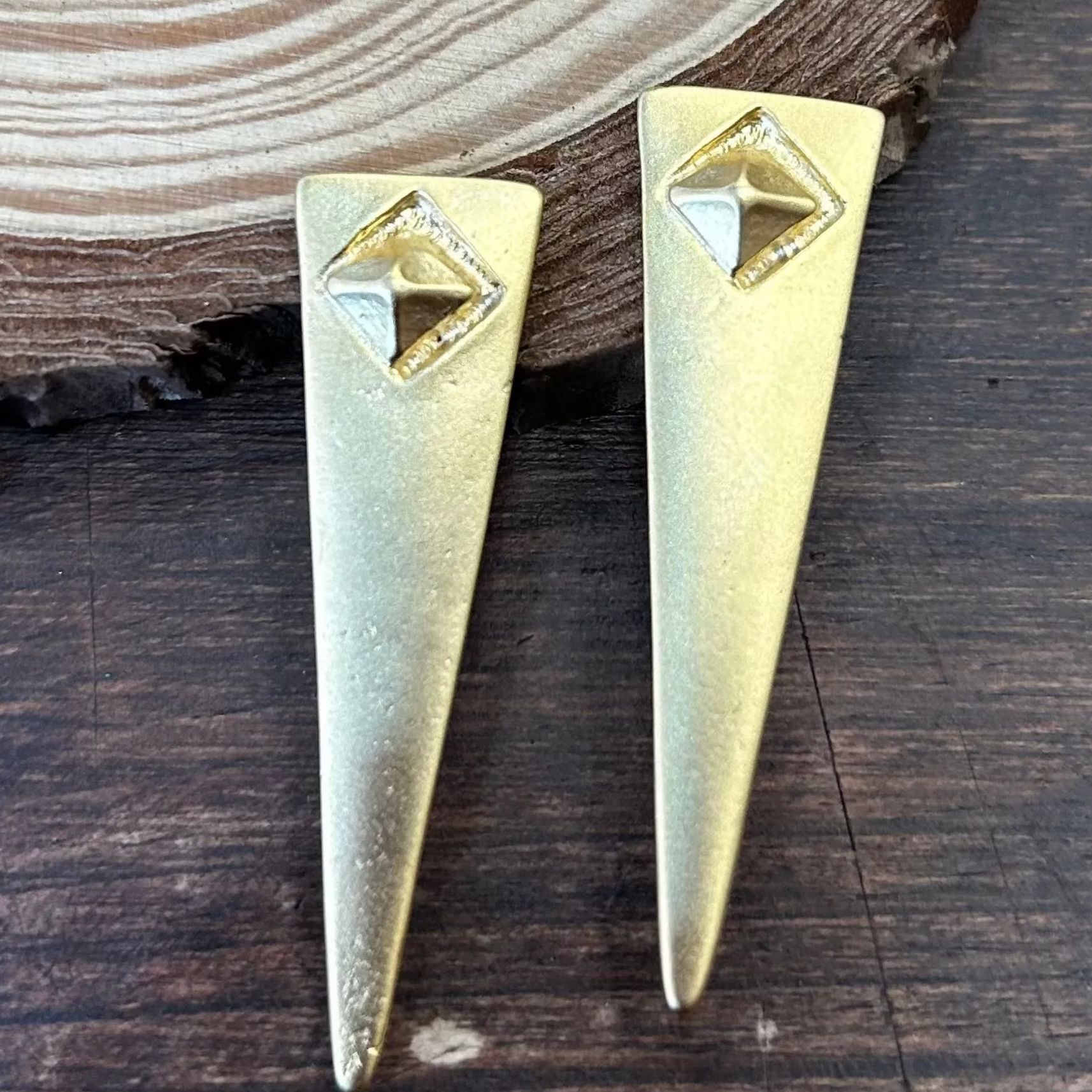 Pendientes Prisma Dorados