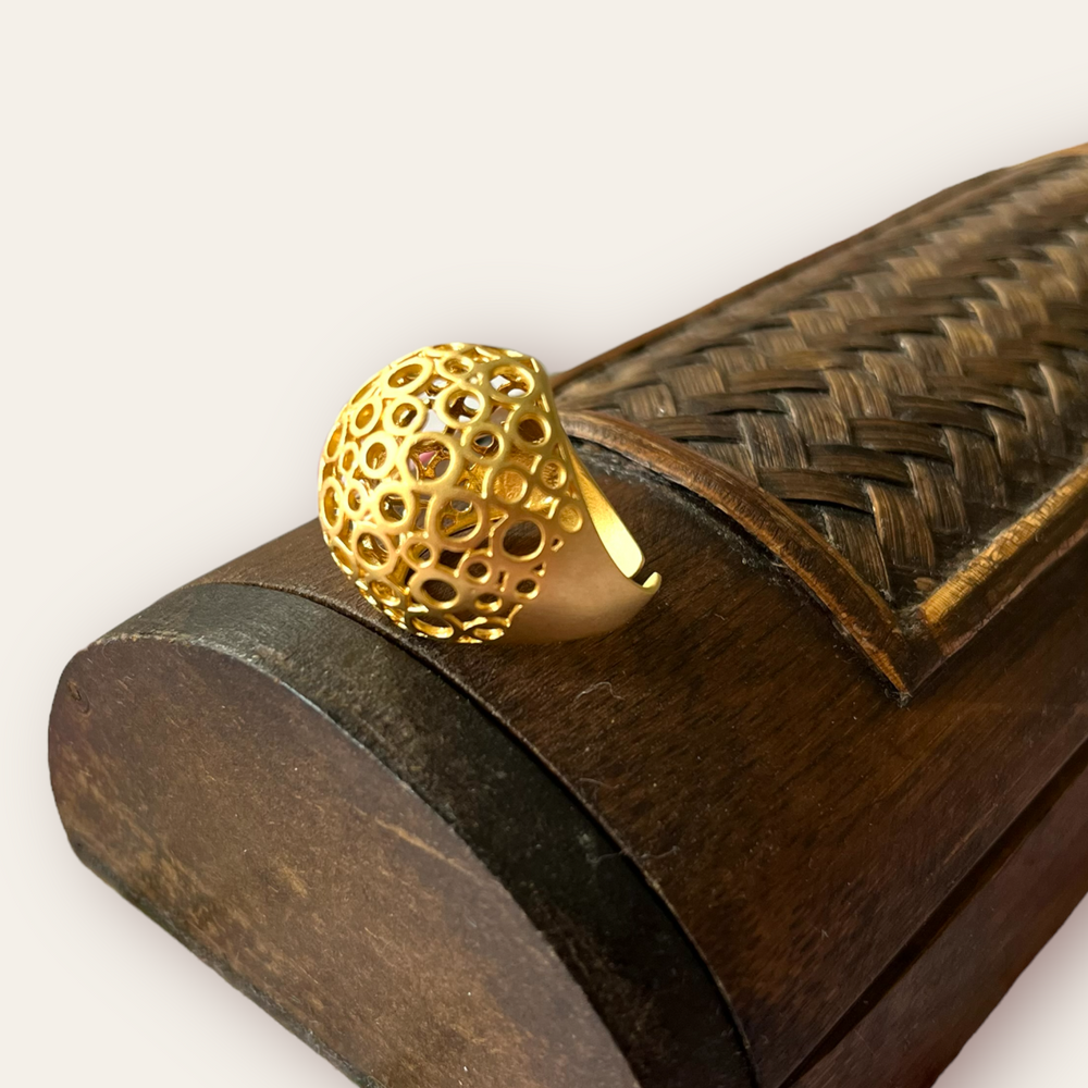 Anillo Circle Dorado